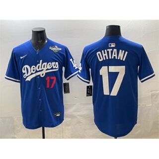 Men's Los Angeles Dodgers #17 Shohei Ohtani Royal 2025 World Series Limited Stitched Baseball Jersey
