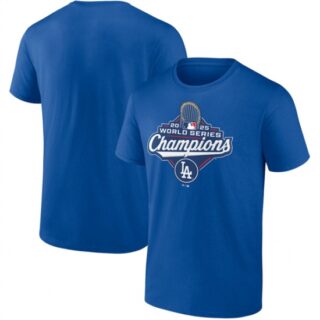 Men's Los Angeles Dodgers Royal 2025 World Series Champions Official Logo T-Shirt