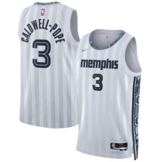 Men's Memphis Grizzlies #3 Kentavious Caldwell-Pope Gray 2025-26 City Edition Swingman Stitched Jersey