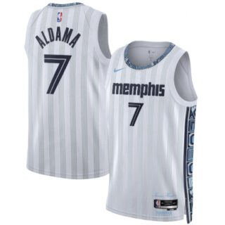 Men's Memphis Grizzlies #7 Santi Aldama Gray 2025-26 City Edition Swingman Stitched Jersey