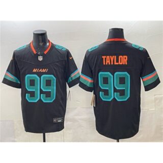 Men's Miami Dolphins #99 Jason Taylor Black 2025 F.U.S.E. Rivalries Vapor Limited Football Stitched Jersey