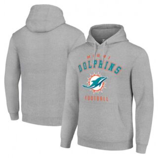 Men's Miami Dolphins Gray Pullover Hoodie