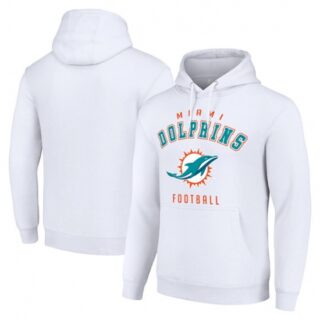 Men's Miami Dolphins White Pullover Hoodie