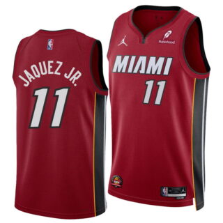 Men's Miami Heat #11 Jaime Jaquez Jr. Jordan Brand Statement Red Swingman Jersey