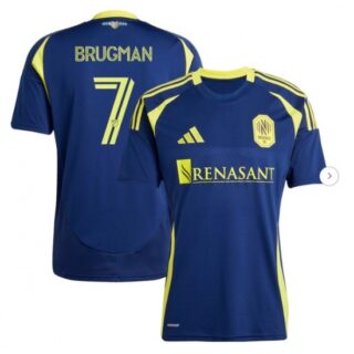 Men's Nashville SC Gaston Brugman adidas Navy 2025 The Heart of Nashville Kit Replica Player Jersey