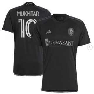 Men's Nashville SC Hany Mukhtar adidas Black 2023 Man In Black Kit Replica Player Jersey
