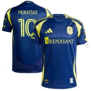 Men's Nashville SC Hany Mukhtar adidas Navy 2025 The Heart Of Nashville Kit Authentic Player Jersey