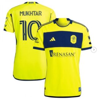Men's Nashville SC Hany Mukhtar adidas Yellow 2024 The 615 Kit Authentic Player Jersey