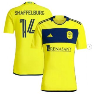 Men's Nashville SC Jacob Shaffelburg adidas Yellow 2024 The 615 Kit Replica Player Jersey