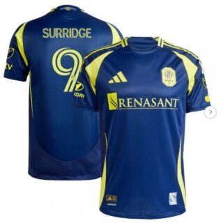 Men's Nashville SC Sam Surridge adidas Navy 2025 The Heart Of Nashville Kit Authentic Player Jersey