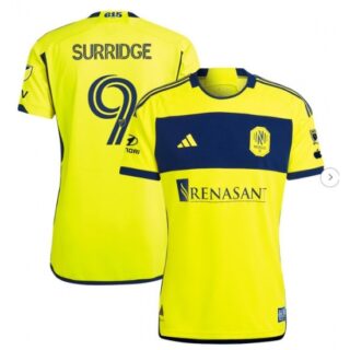 Men's Nashville SC Sam Surridge adidas Yellow 2024 The 615 Kit Authentic Player Jersey