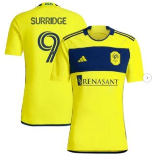 Men's Nashville SC Sam Surridge adidas Yellow 2024 The 615 Kit Replica Player Jersey