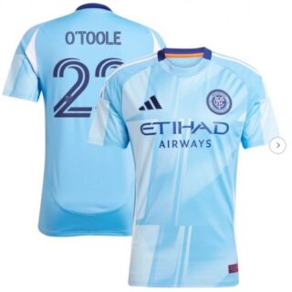 Men's New York City FC Kevin O'Toole Light Blue 2025 The Excelsior Kit Replica Player Jersey