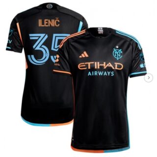 Men's New York City FC Mitja Ilenic adidas Black 2024 24 7 Kit Authentic Player Jersey