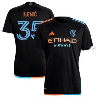 Men's New York City FC Mitja Ilenic adidas Black 2024 24 7 Kit Replica Player Jersey