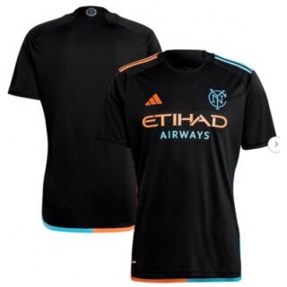 Men's New York City FC Black 2024 24 7 Kit Replica Jersey