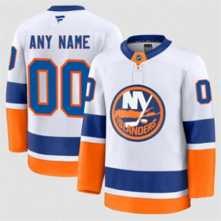 Men's New York Islanders ACTIVE PLAYER Custom White 2024-25 Away Stitched Hockey Jersey