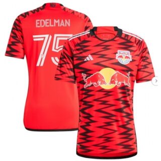 Men's New York Red Bulls Daniel Edelman adidas Red 2024 Legacy Replica Player Jersey