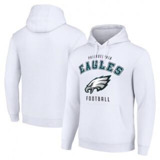 Men's Philadelphia Eagles White Pullover Hoodie