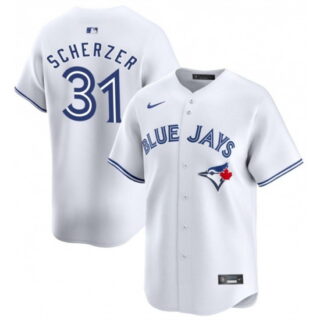 Men's Toronto Blue Jays #31 Max Scherzer White 2024 Home Limited Stitched Jersey