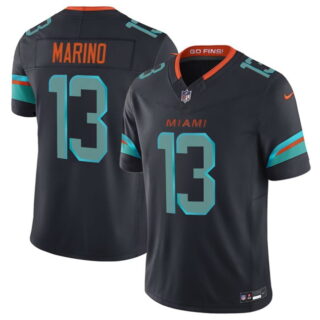 Youth Miami Dolphins #13 Dan Marino Black 2025 F.U.S.E. Rivalries Vapor Limited Stitched Football Jersey