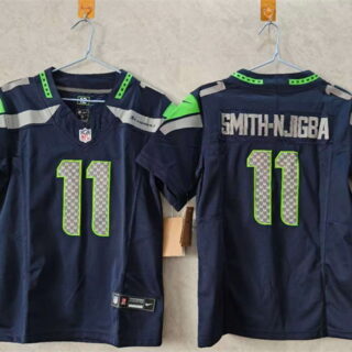 Youth Seattle Seahawks #11 Jaxon Smith-Njigba Navy 2025 Vapor Limited Stitched Football Jersey