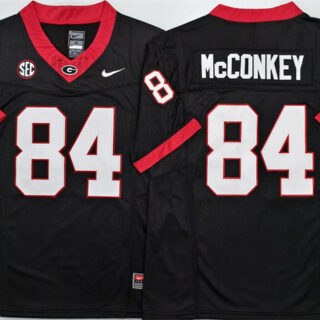 Georgia Bulldogs #84 Ladd McConkey Black 2025 F.U.S.E. Stitched Jersey