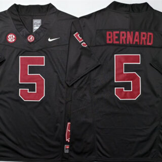 Men's Alabama Crimson Tide #5 Germie Bernard Black F.U.S.E Stitched Football Jersey