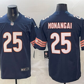 Men's Chicago Bears #25 Kyle Monangai Navy Vapor Untouchable Stitched Football Jersey