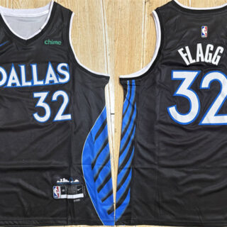 Men's Dallas Mavericks #32 Cooper Flagg Black 2025-26 City Edition Stitched Basketball Jersey