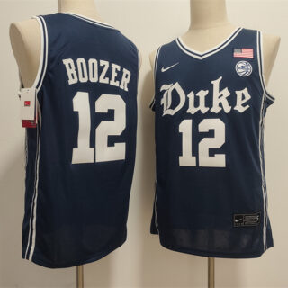 Men's Duke Blue Devils #12 Cameron Boozer Navy Stitched Basketball Jersey