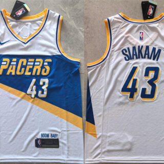 Men's Indiana Pacers #43 Pascal Siakam White 2025-26 City Edition Stitched Basketball Jersey