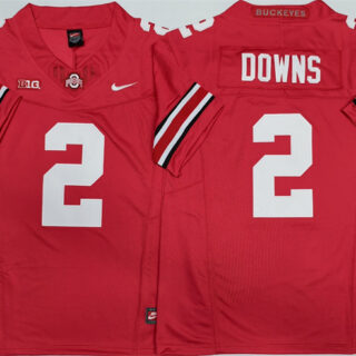Men's Ohio State Buckeyes #2 Caleb Downs Red 2025 F.U.S.E. Limited Stitched Jersey