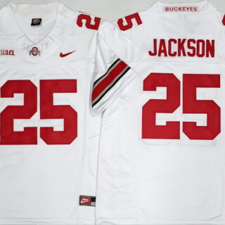 Men's Ohio State Buckeyes #25 Lamar Bo Jackson White 2025 F.U.S.E. Limited Stitched Jersey