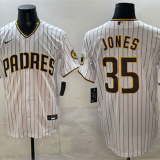 Men's San Diego Padres #35 Randy Jones White Cool Base Stitched Baseball Jersey