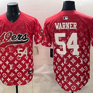 Men's San Francisco 49ers #54 Fred Warner Red Limited Stitched Baseball Jersey