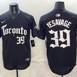 Men's Toronto Blue Jays #39 Trey Yesavage Black Gothic North Edition Limited Stitched Baseball Jersey