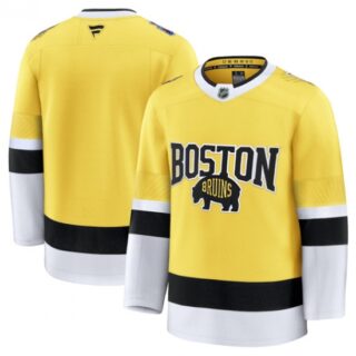 Men's Boston Bruins Blank Gold 2026 Stadium Series Stitched Hockey Jersey