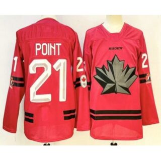 Men's Canada Hockey #21 Brayden Point Red Stitched Jersey