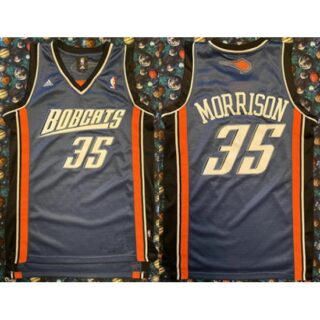 Men's Charlotte Hornets #35 Adam Morrison Navy Stitched Basketball Jersey