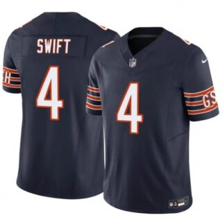 Men's Chicago Bears #4 D'Andre Swift Navy 2025 F.U.S.E. Vapor Untouchable Limited Football Stitched Jersey