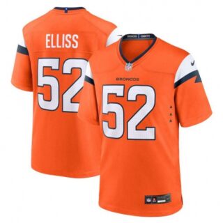Men's Denver Broncos #52 Jonah Elliss Orange Vapor Limited Football Stitched Game Jersey