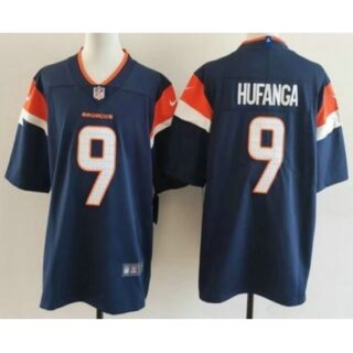 Men's Denver Broncos #9 Talanoa Hufanga Limited Navy Vapor Jersey