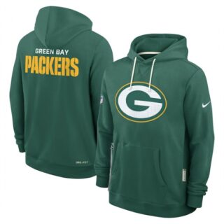 Men's Green Bay Packers Green Sideline Standard Issue Initial Home Dri-FIT Pullover Hoodie