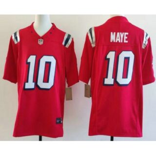 Men's New England Patriots #10 Christian Gonzalez Limited Red Fashion FUSE Vapor Jersey