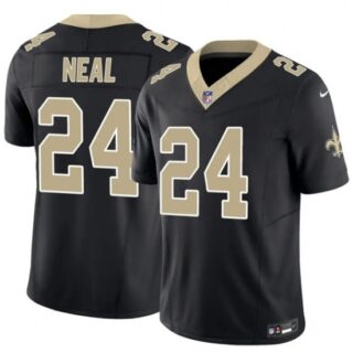 Men's New Orleans Saints #24 Devin Neal Black 2025 F.U.S.E Vapor Limited Football Stitched Jersey
