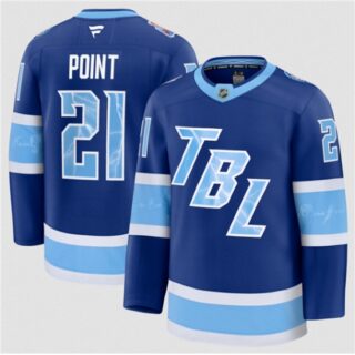 Men's Tampa Bay Lightning #21 Brayden Point Blue 2026 Stadium Series Stitched Jersey