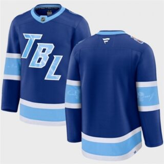 Men's Tampa Bay Lightning Blank Blue 2026 Stadium Series Stitched Jersey