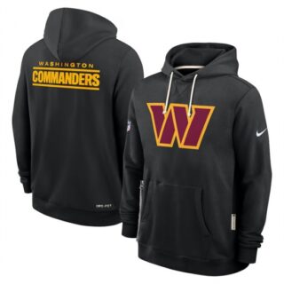 Men's Washington Commanders Black Sideline Standard Issue Initial Home Dri-FIT Pullover Hoodie