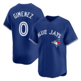 Men's #0 Andres Gimenez Toronto Blue Jays Royal Limited Alternate Jersey